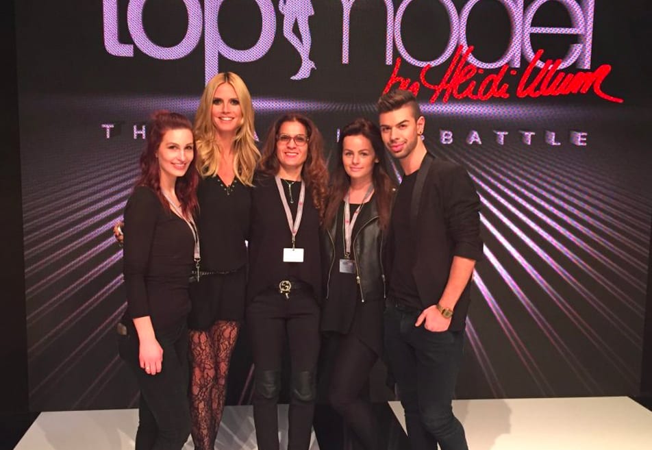 Germanys Next Top Model mit Heidi Klum und das Team der Famous Face Academy
